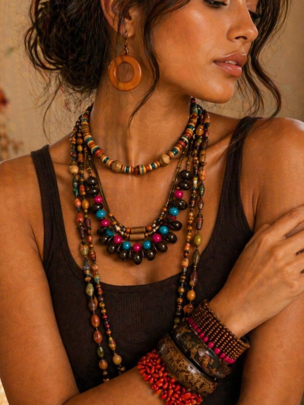 Boho Wooden Jewelry Bundle